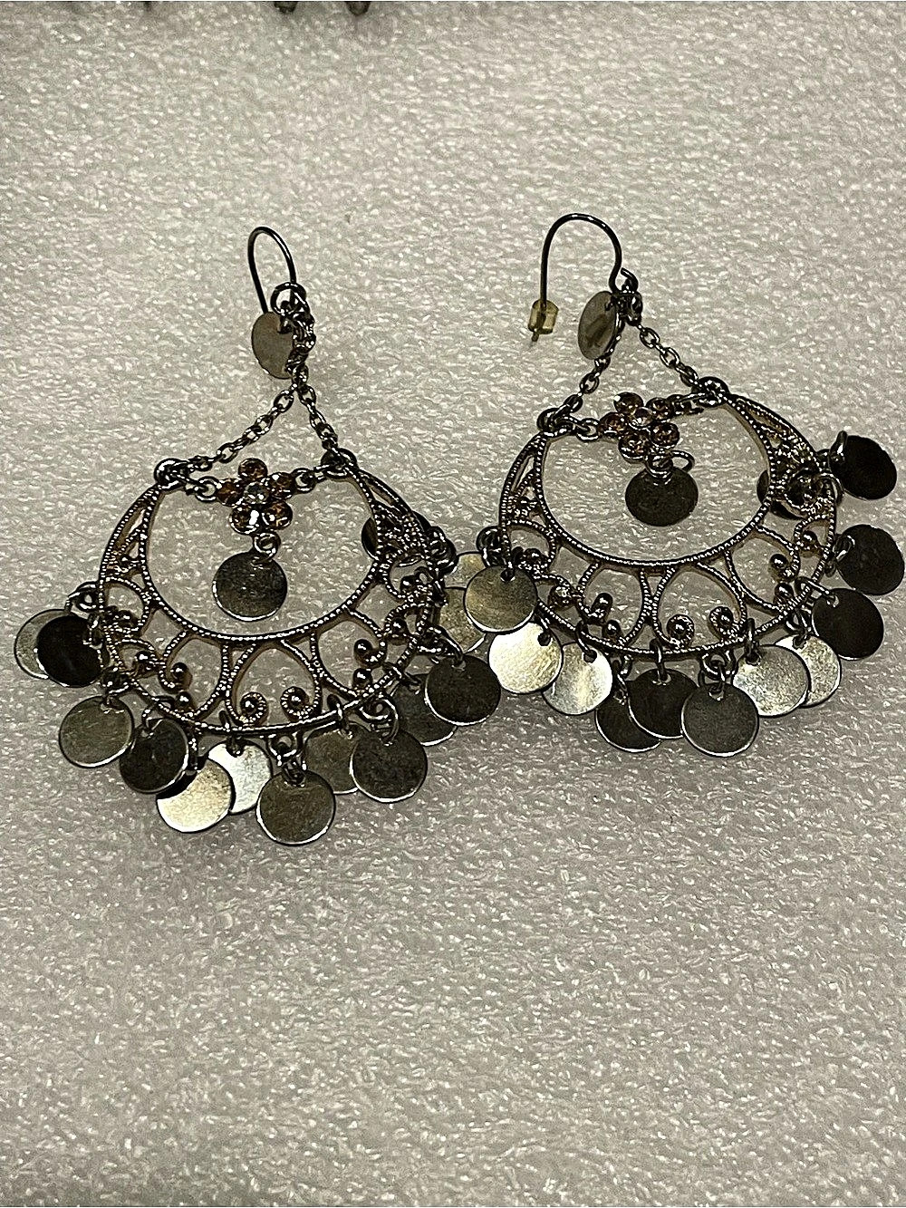 Filigree Chandelier Earrings in Gold & Silver